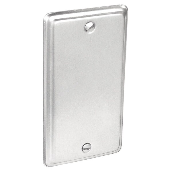 Southwire Box Cover, 1 Gang, Zinc, Blank Cover Type G19290 - main